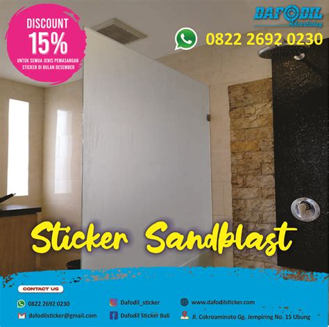 Dafodil Advertising STICKER SANDBLAST BALI JASA STICKER SANBLAST BALI