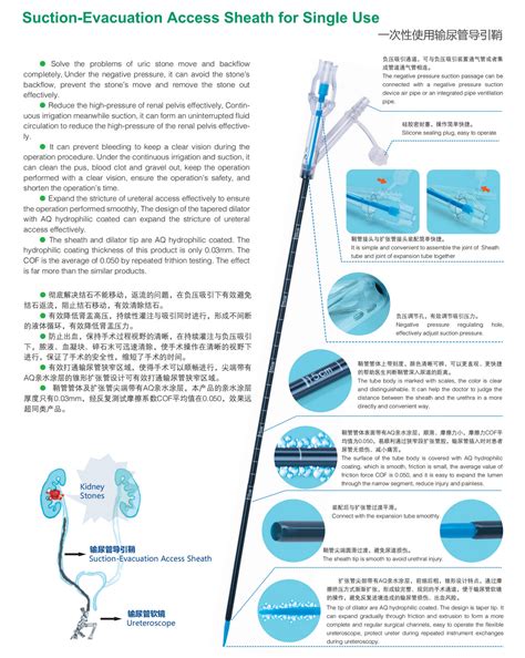 Access Sheath Suction Sheath Urology Kangyuan Medical