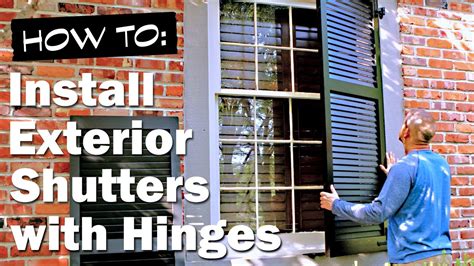 How To Install Functional Wood Exterior Shutters With Hinges Youtube