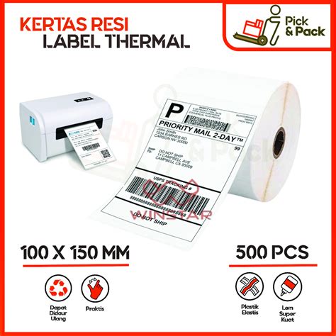 Jual Label Sticker Thermal X Isi Pcs Barcode X