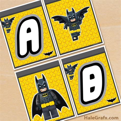 FREE Printable LEGO Batman Alphabet Banner Pack