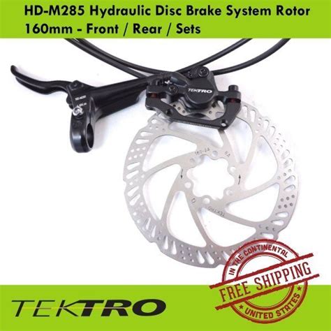 Tektro Hd M285 Hydraulic Disc Brake System Rotor 160mm Front Rear Sets Ebay