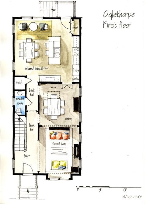 Real Estate Watercolor D Floor Plans Part On Behance