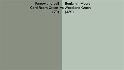 Farrow And Ball Card Room Green 79 Vs Benjamin Moore Woodland Green