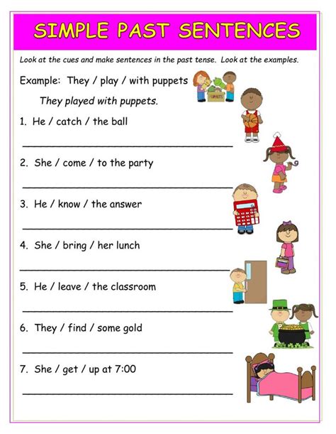 a worksheet with words and pictures on it