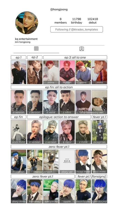 Ateez Photocard Template Photocard Photo Cards Photo