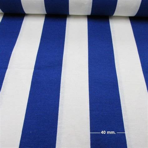 BLUE and WHITE Striped Fabric - Sofia Stripes Curtain Upholstery Material - 280cm extra wide ...