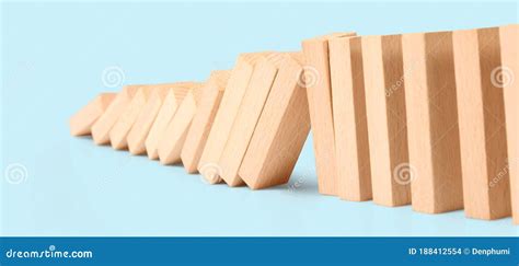 Domino Effect Stopped By Unique Stock Photo Image Of Failure