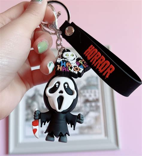 Ghostface Scream Horror Keychain Keyring Pendant Bag Pom EBay