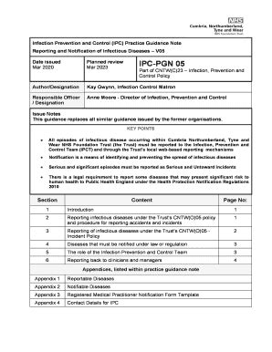 Fillable Online Infection Prevention And Control Ipc Practice