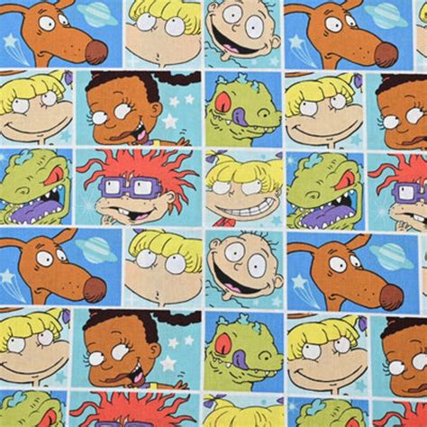 Rugrats Fabric S Fabric Cartoon Cotton Fabric By The Half Yard Etsy