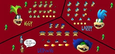 Smw Koopalings Edit 1 Iggy Larry And Ludwig By Yoshikoopaman On