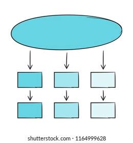 Blue Hand Drawn Business Diagram Template Stock Vector Royalty Free