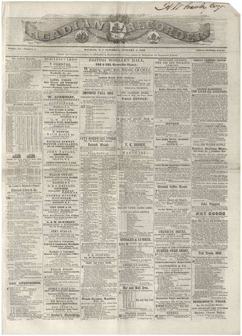Nova Scotia Archives - Nova Scotia Historical Newspapers