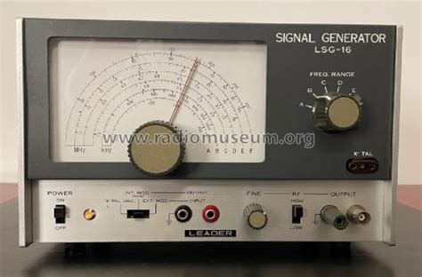 Signal Generator Lsg Equipment Leader Electronics Radiomuseum Org