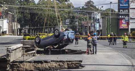 Un Hundimiento En Una Calle De Guatemala Deja Dos Desaparecidos Y Tres