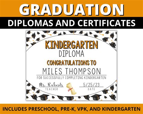 Graduation Party Games Kindergarten Graduation Graduation Certificate Template Certificate