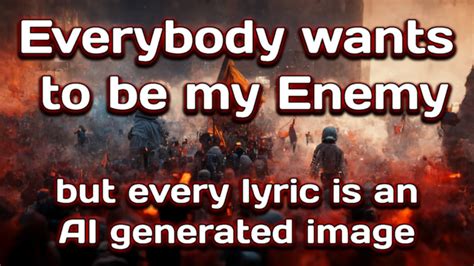 Enemy But Every Lyric Is An Ai Generated Image Youtube