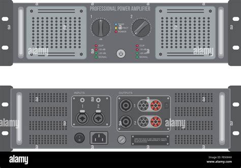 Vector De Colores Planos Frontal Amplificador De Altavoces Est Reo