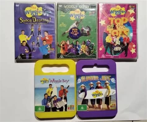 The Wiggles Dvd Lot Space Dancing Wiggly Safari Wiggle Bay Kids Ent