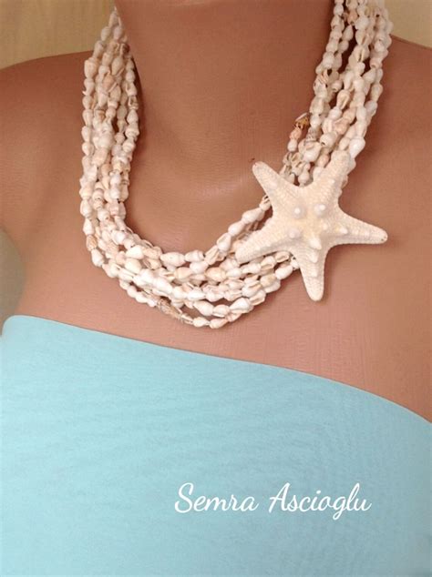 Seashell Jewelry Sea Shell Necklacebeach Jewellery Bride Etsy