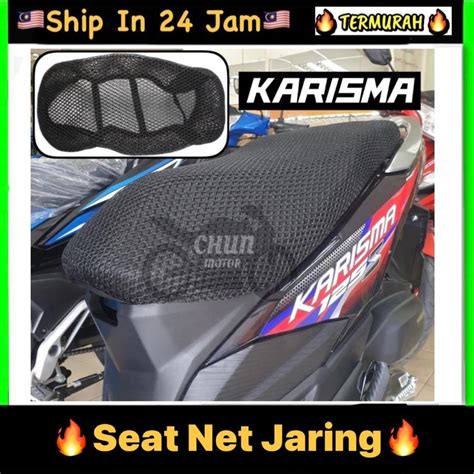 Modenas Karisma 125 3D Seat Cover Net Motorcycle Jaring Net KARISMA125