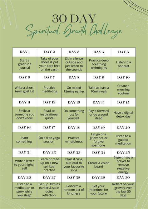 30 Day Spiritual Growth Challenge - Etsy