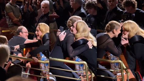 Adele Turns Emotional Upon Embracing Celine Dion In Las Vegas Show