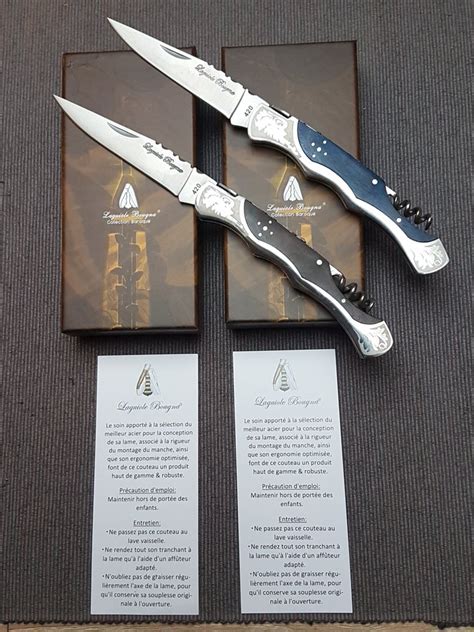 Laguiole Bougna Folding Knives In Box Brass Steel Catawiki