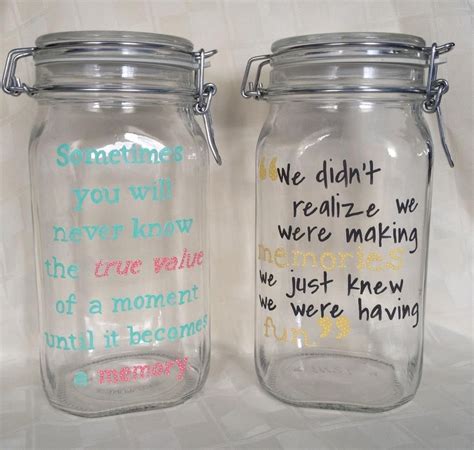 Memory Jars Using Scrapbook Stickers Super Cute Mason Jar Crafts