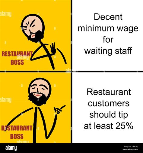 Restaurant Industry And Tipping Culture In America Funny Meme For