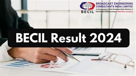 BECIL Result 2024 Announced Direct Link To Check BECIL Project