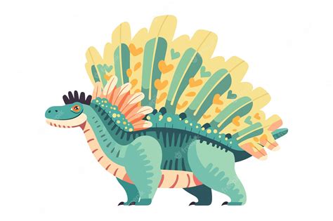 Premium Photo Dimetrodon Prehistoric Dinosaur Flat Vector