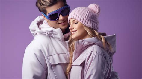 minimalist wallpaper, beautiful couple in snowboard wear 30821667 Stock ...