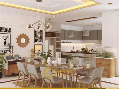 Desain Ruang Makan Dan Dapur Rumah Modern 3 Lantai Ibu Lie Sien Di