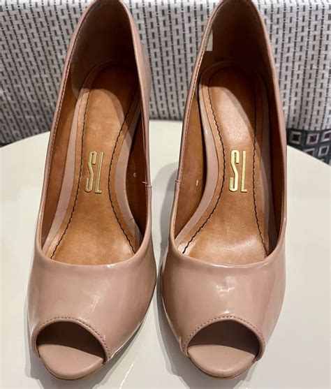 Peep Toe Santa Lolla Salto Fino Nude Sand Lia Feminina Santa Lolla Usado Enjoei