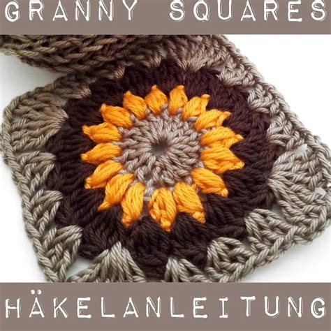 Granny Square Häkeln Häkelschrift Hakelanleitung Granny Square Stern