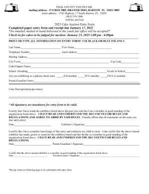 Fillable Online Polk County Youth Fair Inc S Post Facebook Fax