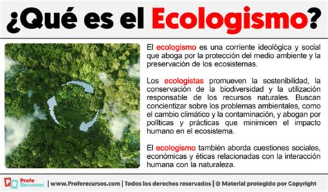 Qué Es El Ecologismo Definición De Ecologismo