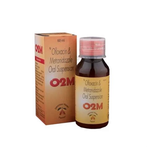 O2 M Oral Suspension Ofloxacin 100mg 5ml Metronidazole 200mg 5ml