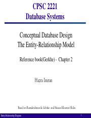 Erd Pre Pdf Cpsc Database Systems Conceptual Database Design