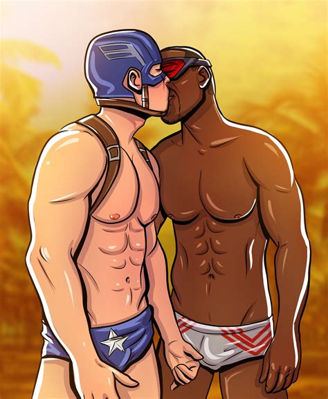 Rule 34 2boys Bulge Captain America Caucasian Caucasian Male Crotch Rub Dark Skinned Male Dark