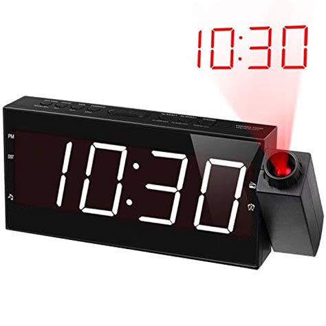 Buy Mesqool Projection Alarm Clock For Bedroom Am Fm Radio And Sleep