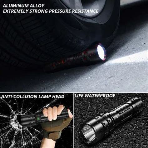 Aluminum Cool White High Power Waterproof Self Defensive Torch Light ...