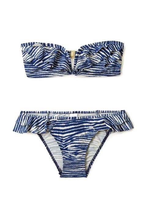 Dreamer Zebra Print Frill Bikini By Zimmermann Just Because We Simply