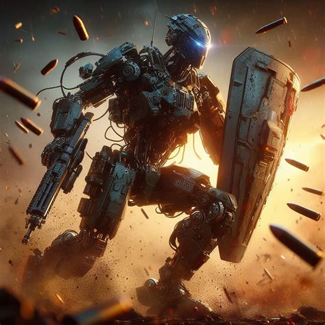 ai generated robot war royalty  stock illustration image