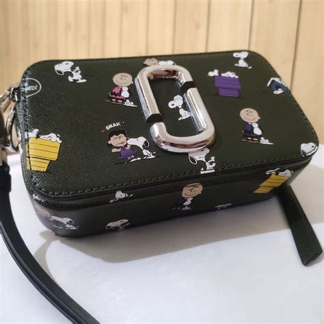 Marc Jacobs Snapshot Snoopy Crossbody Tas MJ Marc Jacob Barang Mewah