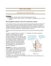 Lab Docx R O Tat I O N Introductory Instructions Lab Goals