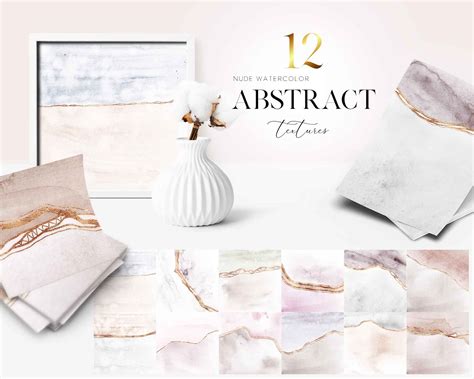 Nude Watercolor Abstract Textures Cutergb