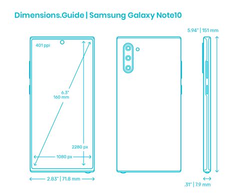 Samsung Galaxy Note20 Ultra 5G (2020) Dimensions & Drawings ...